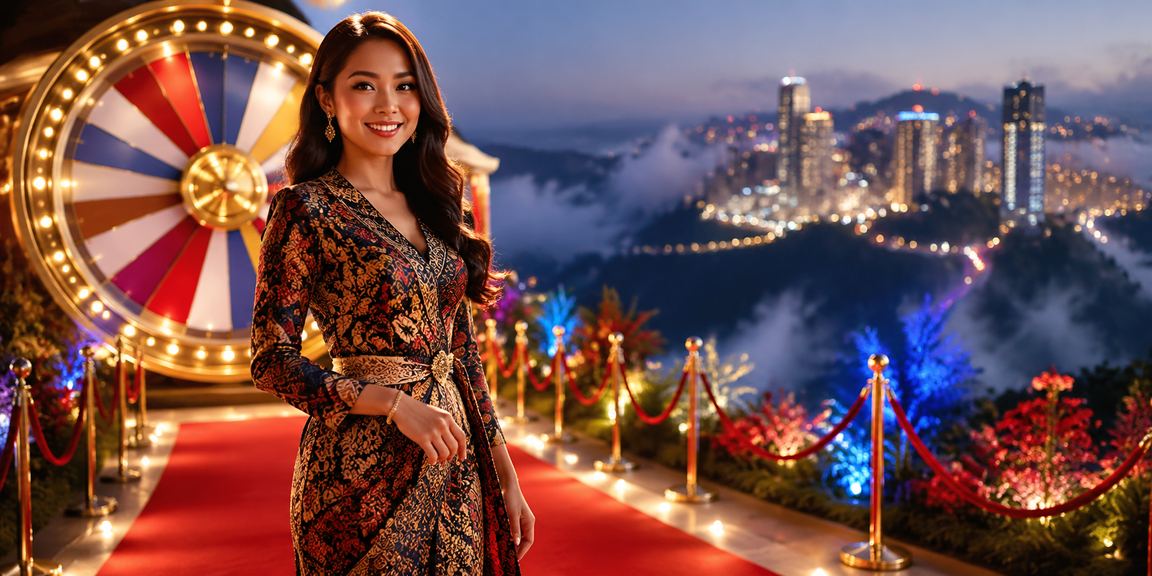 Suasana permainan bertanggungjawab di kasino Genting Highlands Malaysia dengan busana batik